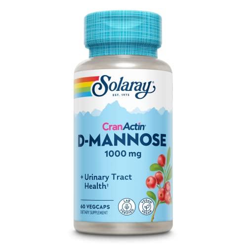 SOLARAY Solaray D-Mannose with Cranactin, 1000 mg, 60 Count