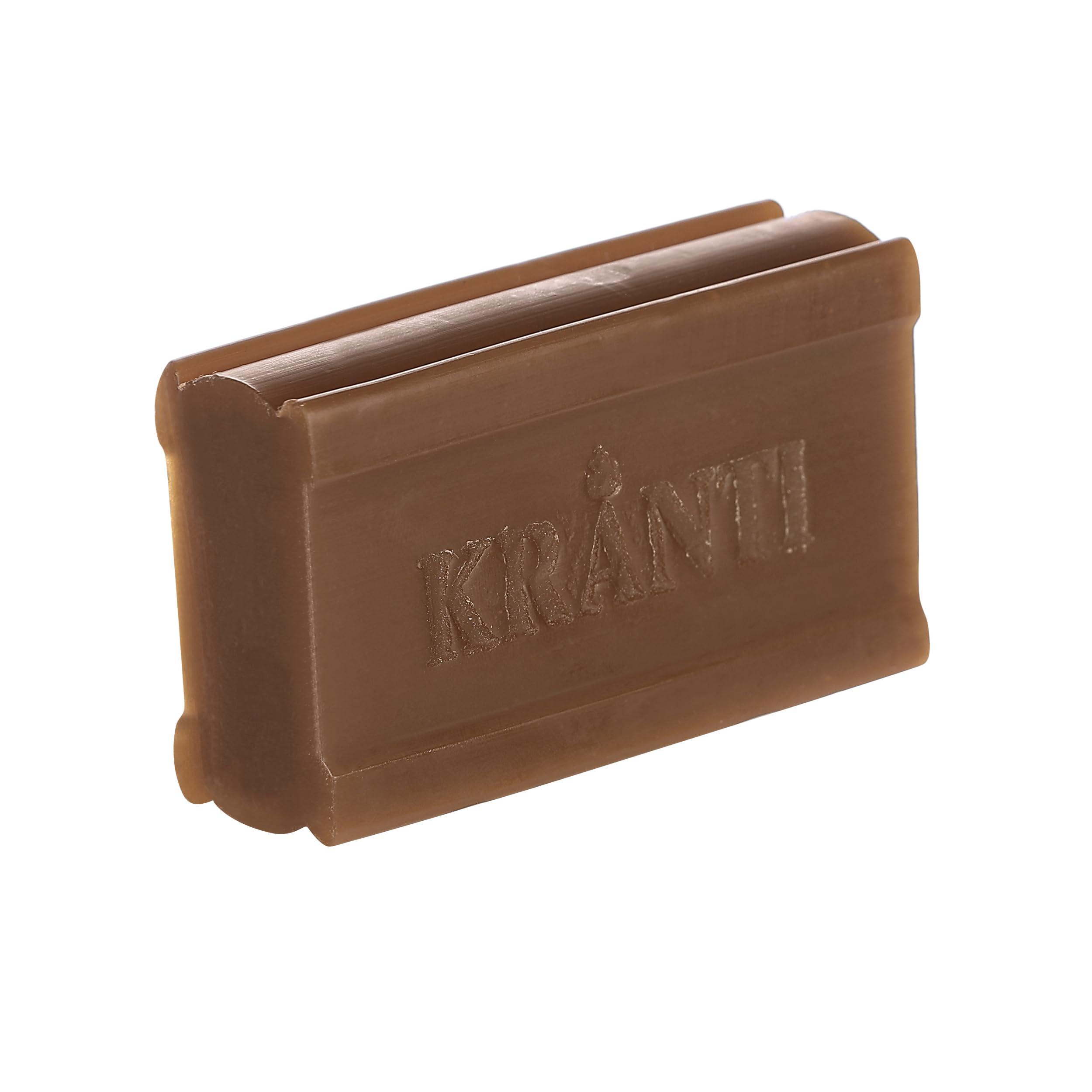 Kranti Kranti Brown Laundry Soap | Transparent Detergent Bar (Pack of 5 x 100g)