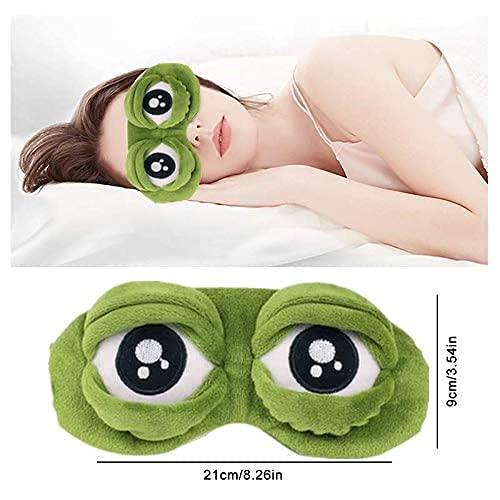 bumsufon Sleep Masks for Women,Cute Frog Funny Eye Masks for Adults Kids Funny Blindfold with Eyes Open Sleep Mask Sleep Mask for Sleeping