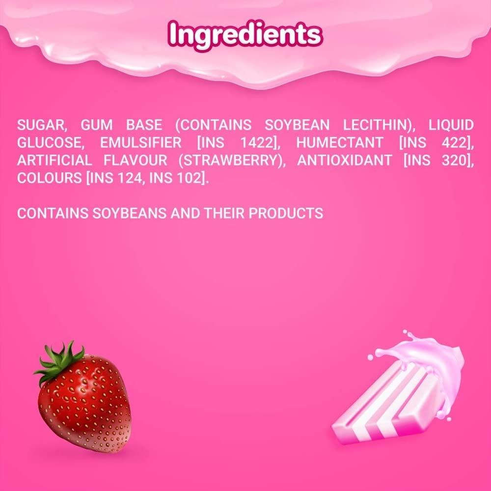 BOOMER Boomer Chewing Gum || Strawberry Flavoured Bubble Gum || Colourfully Striped with Long-Lasting Sweet Taste || Chewing Gum Jar Pack - 850 g (Pack of 3)
