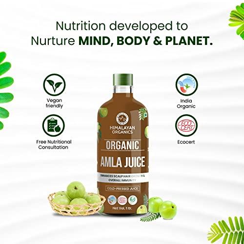 HIMALAYAN ORGANICS Himalayan Organics Organic Amla Juice | Supports Immunity, Gut Health, Strong Hair | Natural Organic Juice For Detox (1L)
