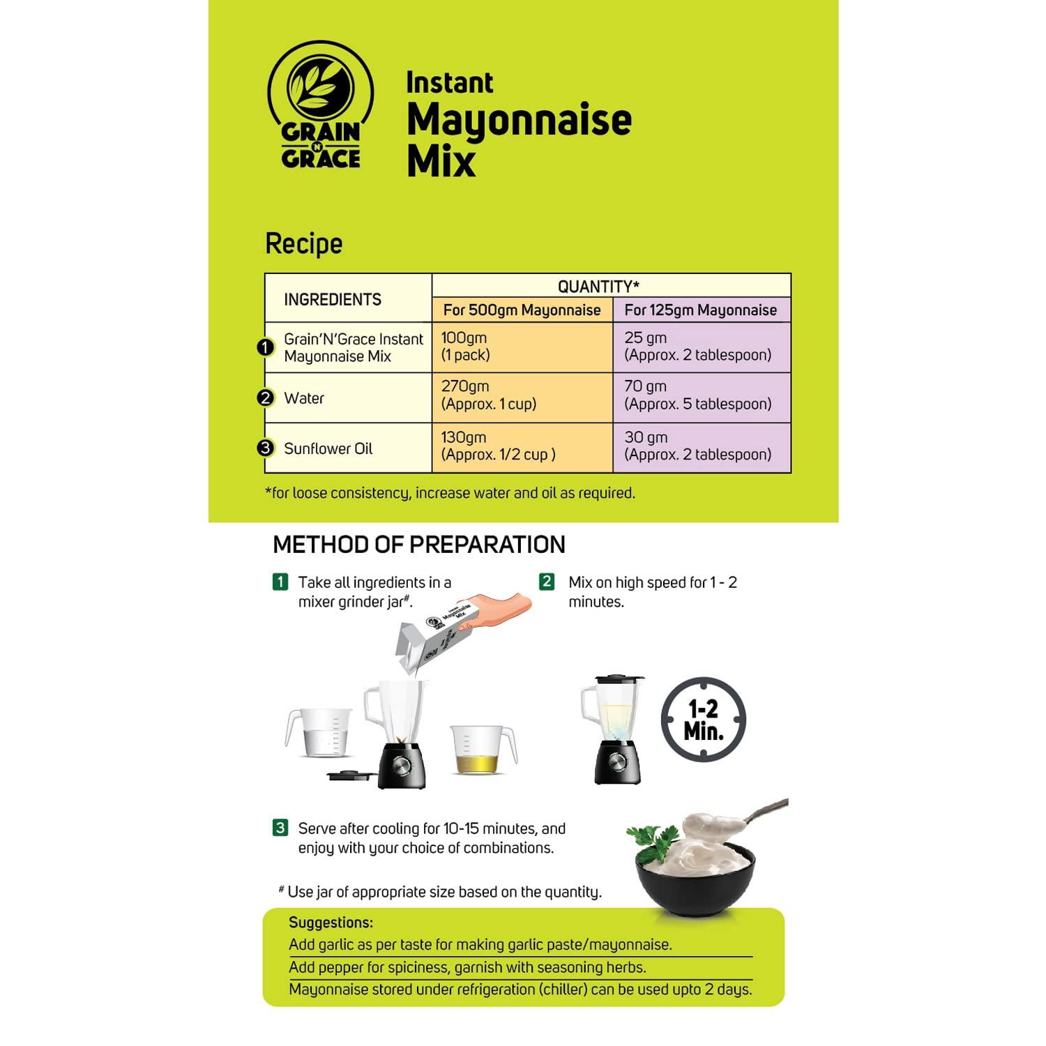 Grain 'N' Grace Grain n Grace Instant Mayonnaise Mix (100g)