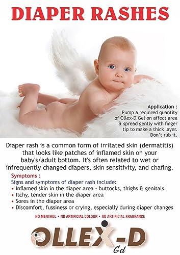 OLLEX-D OLLEX-D Skin Rash Relief Gel - Fast-Acting Soothing Formula for Itching and Redness - Natural Ingredients - Dermatologist Approved - 50ml Pack (5)