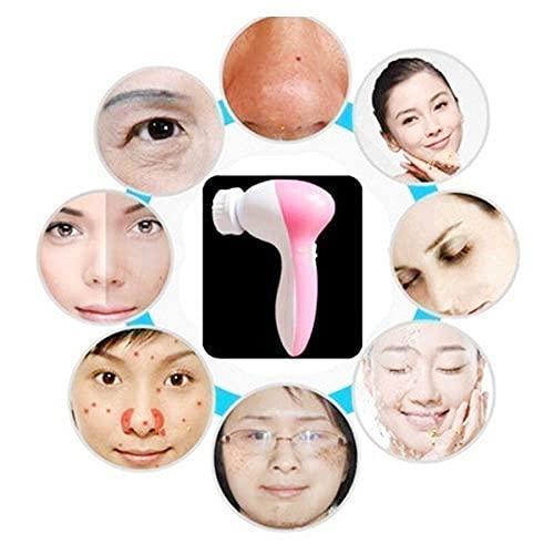 Aryshaa face wash massager 5 in 1 Portable Electric Facial Cleaner Multifunction Massager, Face Massage Machine For Face, Facial Machine, Beauty Massager, Facial Massager For Women Assorted color