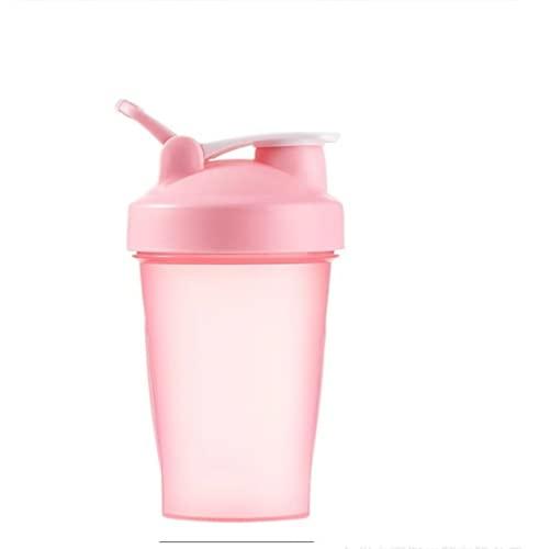 Shaker Bottle Blender Shaker Bottle with Classic Loop Top& Stainless Whisk Ball-16oz (Pink)