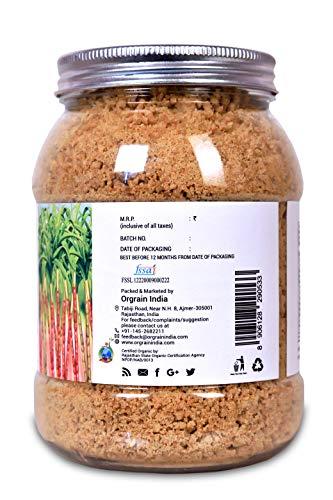 Orgrain India Orgrain India Organic Jaggery Powder, 1.2 Kg (Pack of 2*600g) | Hand Crushed Gur Powder | Organically Grown | No Preservatives Added | No Artificial Flavors