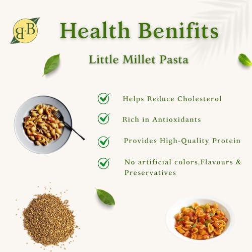 B&B Organics 5000 BC Little Millet Pasta (180g Pack of 2)/ Saamai pasta/Natural and Preservative Free/Zero Additives