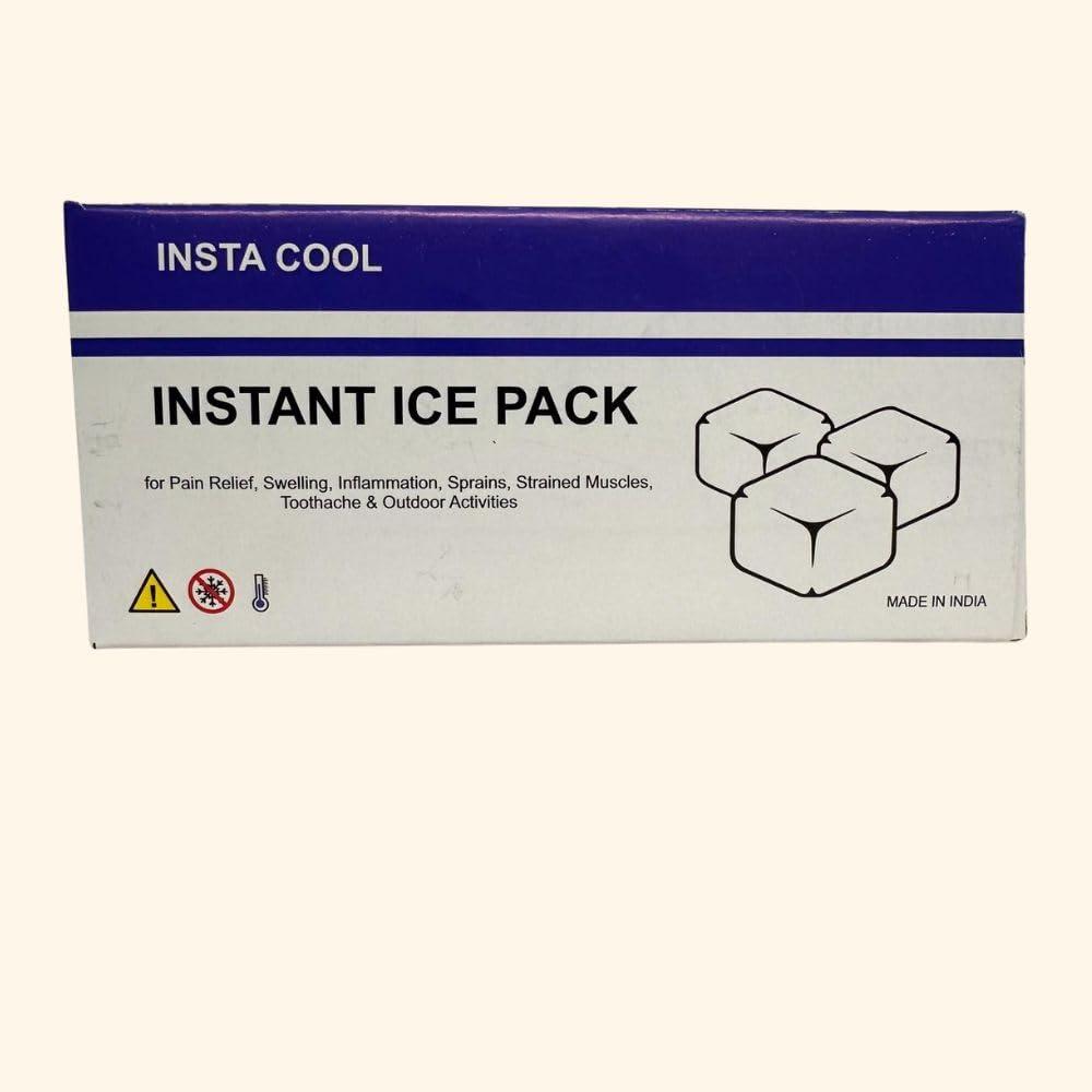 Instacool INSTACOOL Instant Cold Pack (4\" x 8\") Set of 2 Disposable Cold Therapy Ice Packs for Pain Relief, Swelling, Inflammation, Sprains, Strained Muscles, Toothache and for Athletes & Outdoor Activities