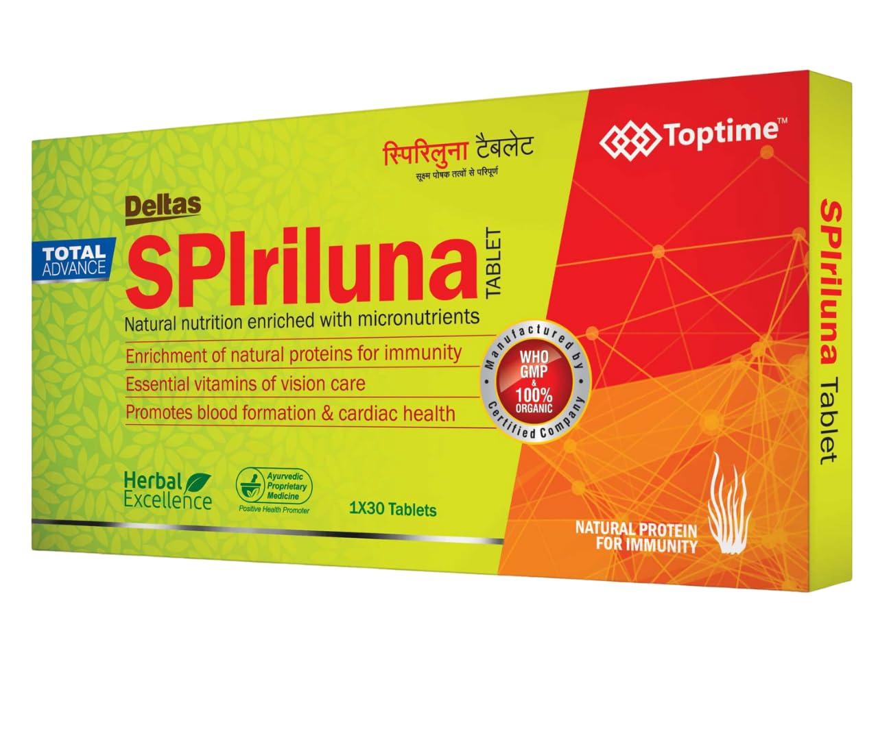 MINAL MINAL Spiriluna 30 Tablets | Natural Dietary Supplement for Vitality | Source of Vitamins & Minerals