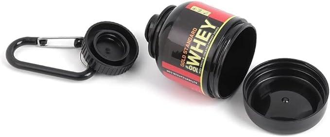 serveuttam Serveuttam Whey Protein Powder Container Keychain - Easy to Carry Protein Powder in Gym | Portable Funnel Supplement Powder (1)