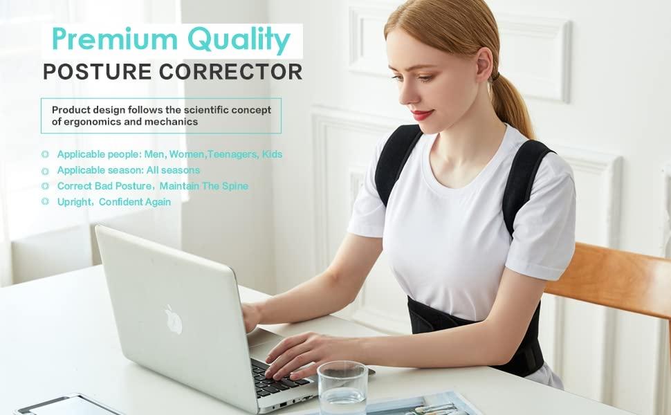 WESTONWINGS WESTONWINGS Neoprene Blend Posture Corrector For Men & Women-Back Support Belt For Back Pain Relief-Shoulder Support Belt-Body & Back Clavicle Corrector Belt-Back Straight Belt,Free Size