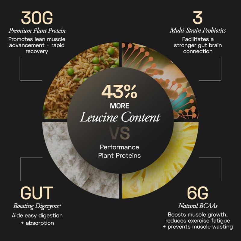 Ace Blend Ace Blend Intense 30G Plant Protein (15 Servings) | Pea & Brown Rice Isolate | 6G BCAA | Complete Amino Acid Profile | Gut Friendly | Muscle Growth & Recovery | Men & Women | Mocha Flavour