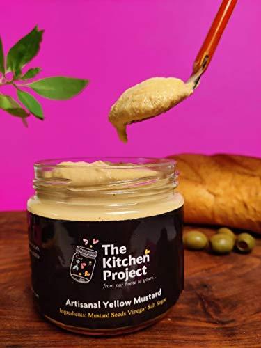 The Kitchen Project The Kitchen Project, Artisanal Yellow Mustard Spread Jar - 300 Grams. Delicious Homemade Authentic Mustard with a Strong bite.
