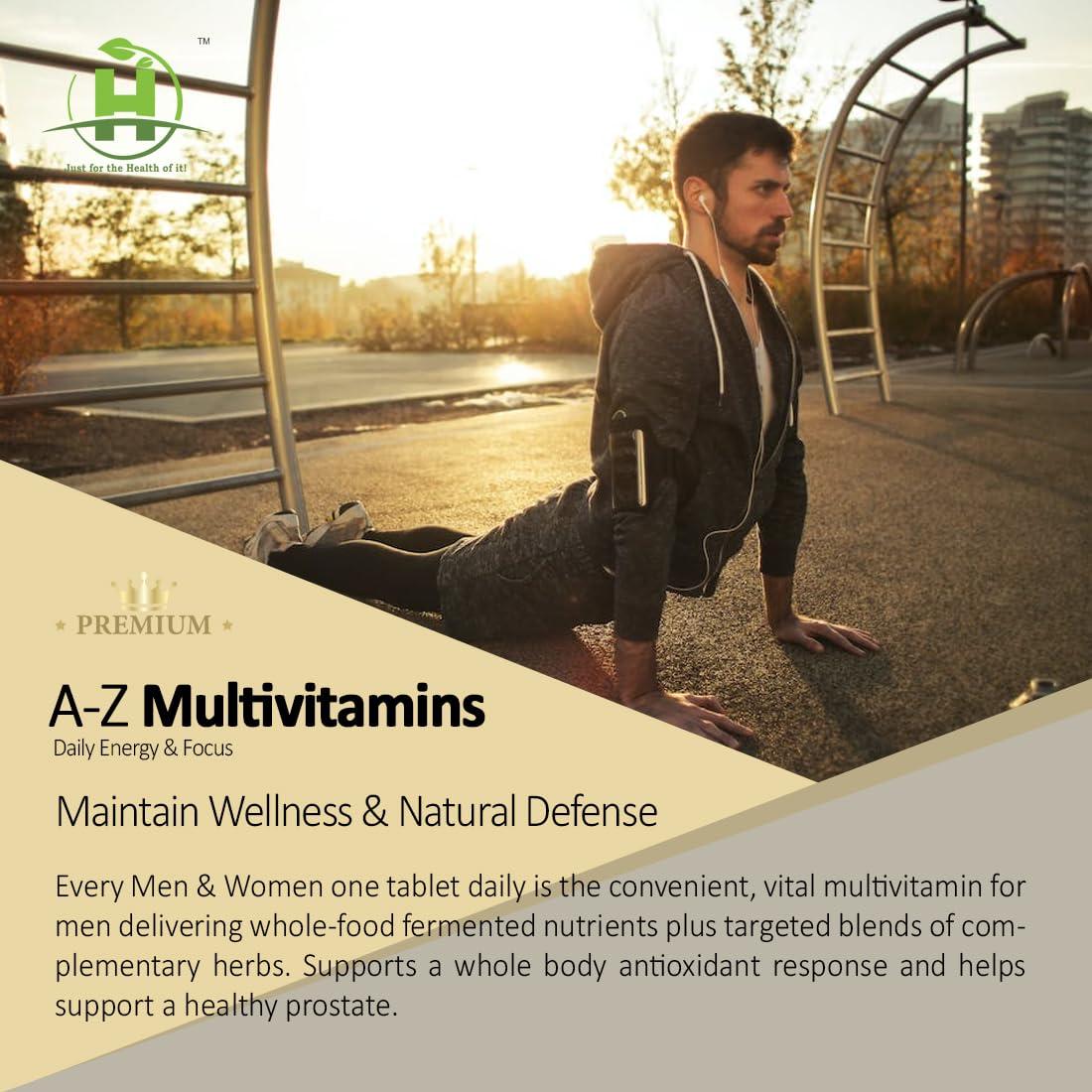 Healthy Nutrition - Just for the Health of it Healthy Nutrition - Just for the Health of it A-Z Multivitamin For Men & Women With 24 Essential Vitamins & Minerals (60 Tablets)