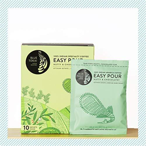 Blue Tokai Coffee Roasters Blue Tokai Coffee Roasters Easy Pour Over Coffee Drip Bags|Attikan Estate|Nutty & Chocolatey | Medium-Dark Roast|Pack of 10 |100% Arabica Specialty Coffee | Ready to Brew in 2min | Just Pour Hot Water