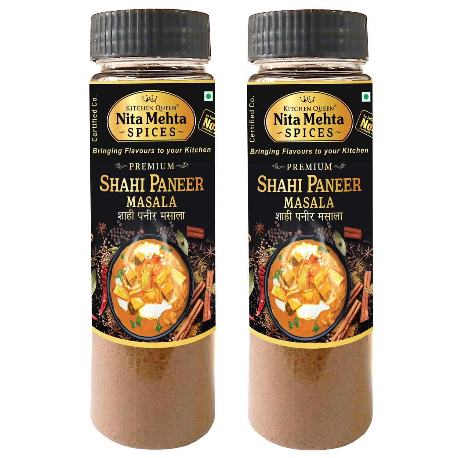 KITCHEN QUEEN NITA MEHTA KITCHEN QUEEN NITA MEHTA Premium Shahi Paneer Masala 90g Each (Pack of 2) = 180g | Make Restaurant Like Shahi Paneer at Home (PREMIUM SHAHI PANEER MASALA, 180g | 2 Pack)