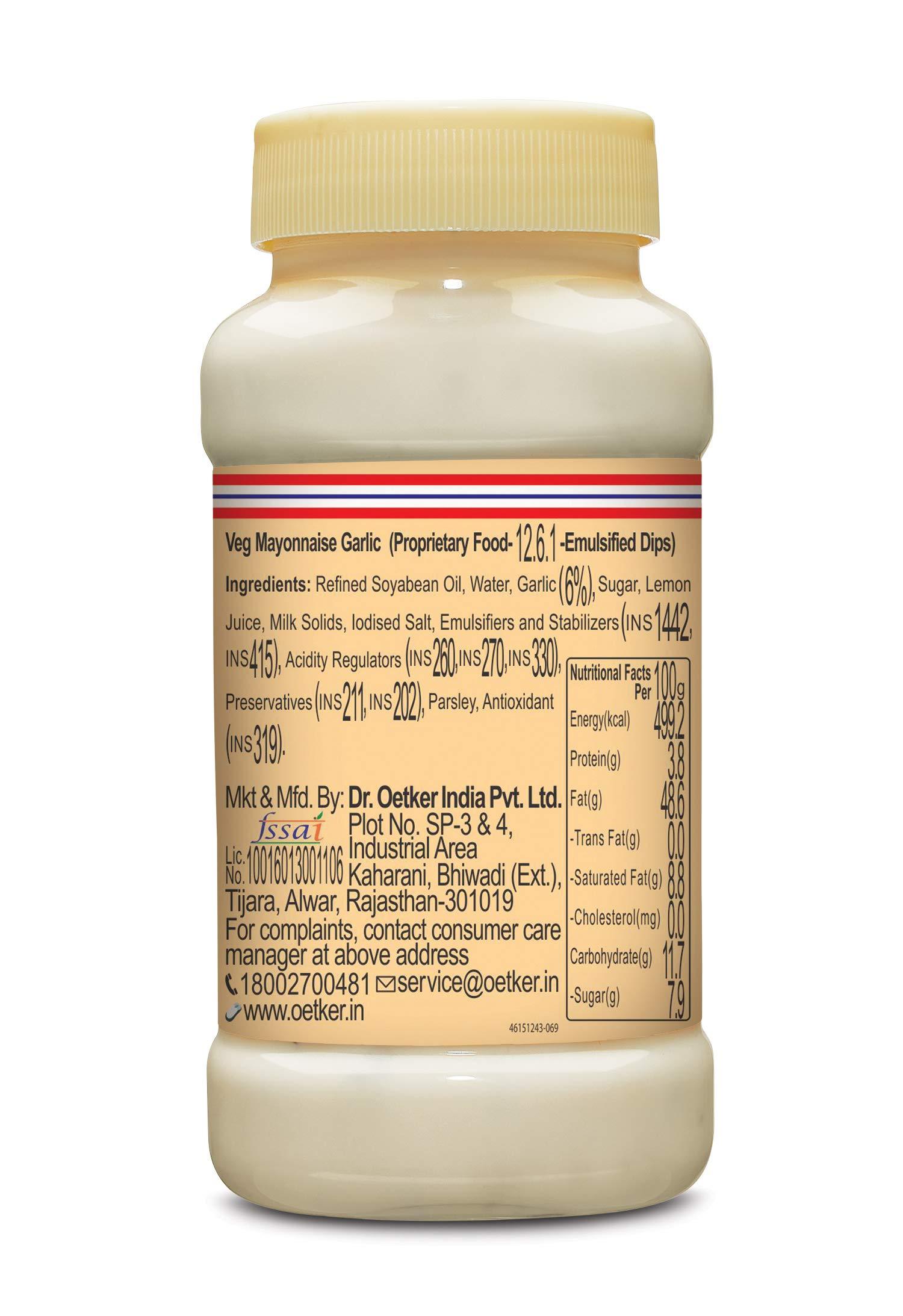 Dr. Oetker Dr. Oetker Funfoods Vegetarian Mayonnaise Combo -Veg Mayonnaise Original 250 Gram, Veg Mayonnaise Garlic 250 Gram and Burger Mayonnaise 250 Gram
