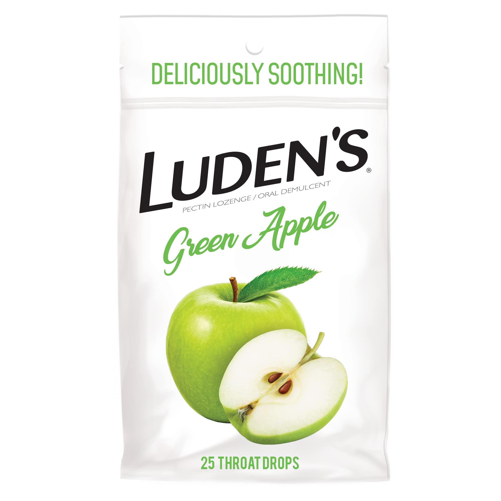 Ludens Luden\'s Green Apple Throat s | Deliciously Soothing | 25 s | 1 Bag
