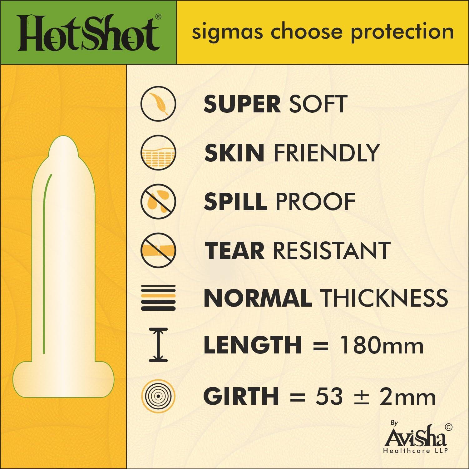 HOT SHOT HOT SHOT Banana Flavored Condom for Men -10 Count