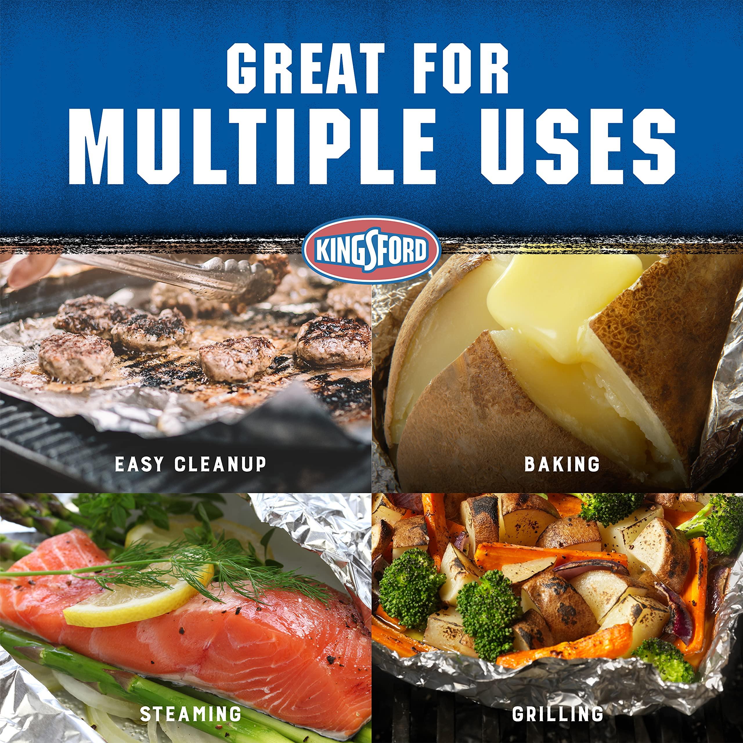 Kingsford Kingsford Grilling BB12021 | Pre-Cut Aluminum Foil, 50 Count, Pop-Up Sheets