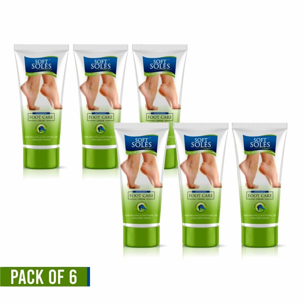 SOFTSOLES Softsoles Foot Cream For Cracked Heel & Rough(30 gm-Pack of 6)-Feet Cream For Dry and Cracked Heel Repair With Benefits Of Jojoba Oil,Bees Wax,Wheat