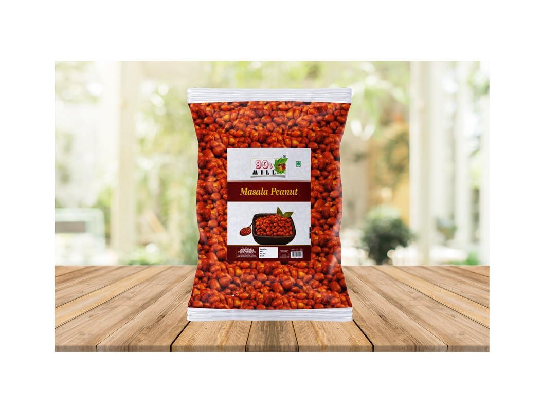 90\'s MILL 90\'s MILL Authentic Bikaner Fried Peanut/Namkeen Fried Salted Peanut/Spicy Peanuts/Special Fried Peanuts/Fried Masala Mungfali/Groundnut/Singdana/Fried Salted Peanut Snack-900g*4Pack