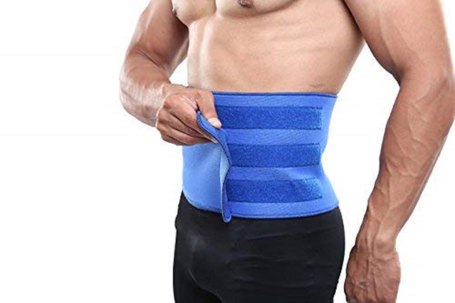 EZYFIT EZYFIT Neoprene Waist Support, 8\" Abdominal Belt, Supports The Weak Abdominal Muscles & Helps in Blood Circulation (Pack of 1) Blue