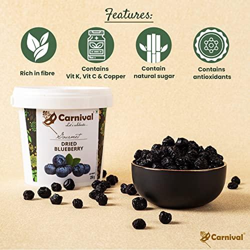 Carnival Carnival Dried Cranberry & Blueberry Combo of 2 (each 250g)| Healthy Snacks | Whole Premium Dried Berries | Dryfruits | Antioxidant Rich