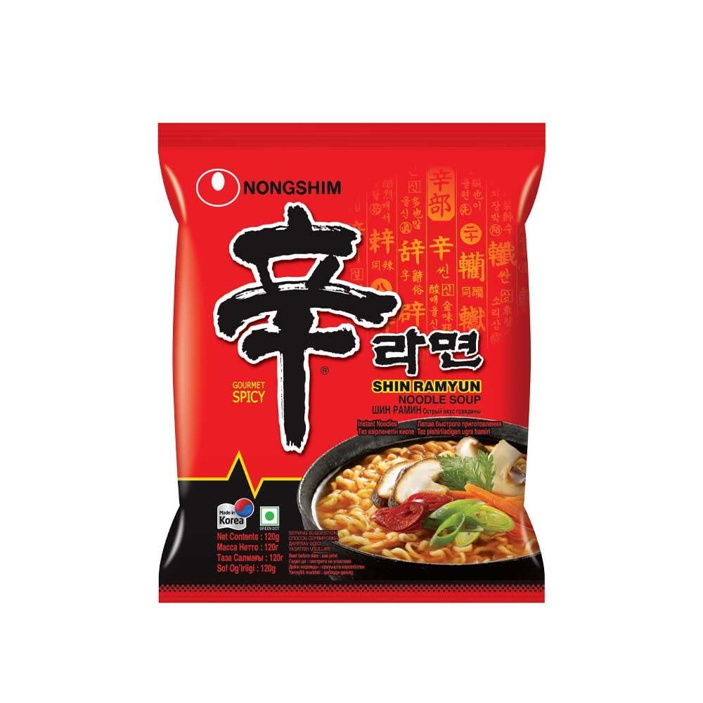 Nongshim Nongshim Shin Ramyun Korean Style Spicy Noodle Soup Instant Noodles, 4.23 oz / 120 g