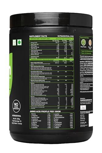 PLANTIGO Plantigo Plant Protein Powder 500g - Unsweetened, Unflavoured, No added Sugar & Sweetener | Plant Based Vegan Pea Protein Powder |24g Protein, BCAA, Fiber - Men & Women Muscle Growth, Cooking, Baking