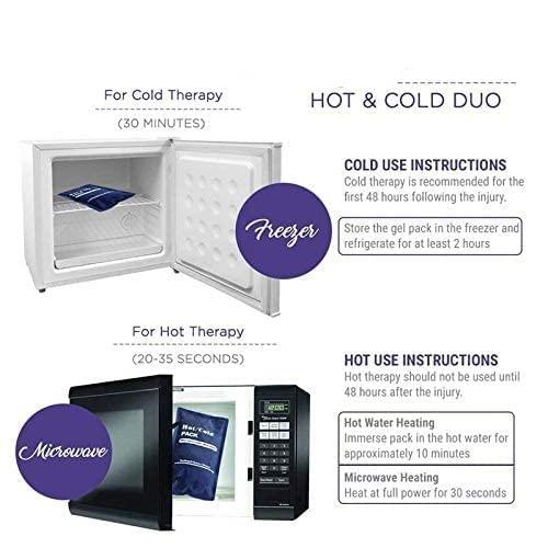 DEBIRE DEBRIE Reusable Hot & cold Gel Pack & Microwaveable Pad Pain Relief Therapy (Dark Blue,Pack of 1)