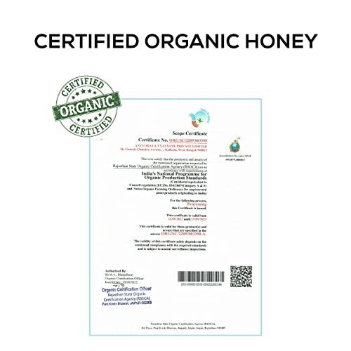 SANATAN ORGANIC Sanatan Organic Unprocessed and certified organic 100% Natural &Pure Ajwain Honey cures Gastric,Acidity,help in digestion|Preservative free|No artificals|No Added Sugar|Mono Flora Honey-250g Glass Jar