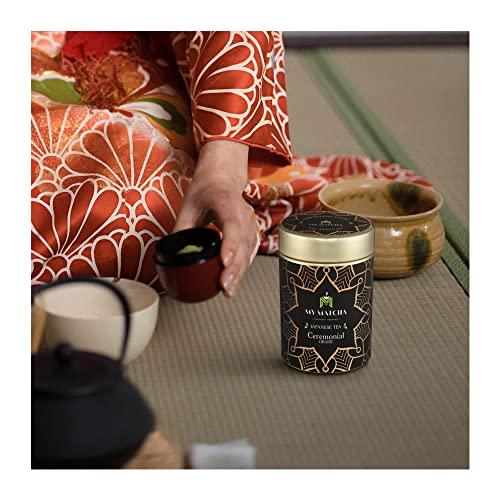 My Matcha My Matcha - Ceremonial Grade Traditional Japanese Matcha Green Tea Powder | Real Matcha Tea, (30g) Tin | High in Antioxidants & Full in Energy