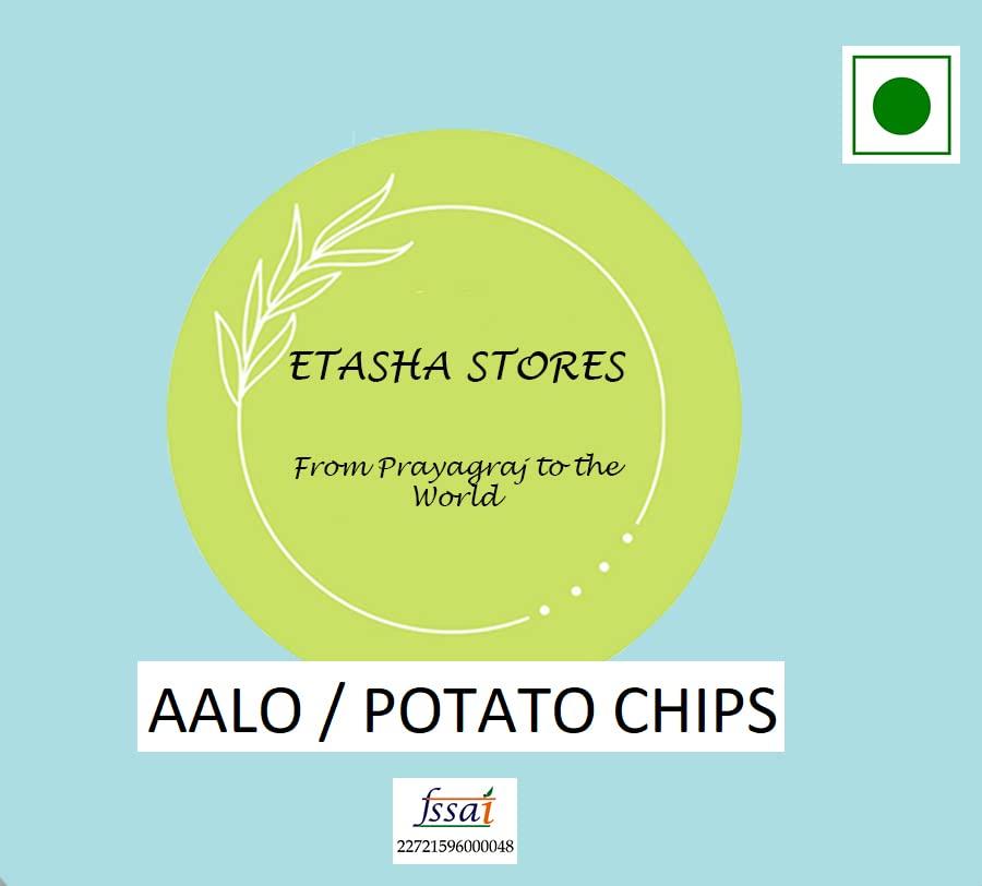 ETASHA STORES Etasha Stores Falahari | Vrat | Upwas Potato chips | Vrat Wale Chips | No salt or chilly added | Plain Chips | Holi wale chips (400 gms)