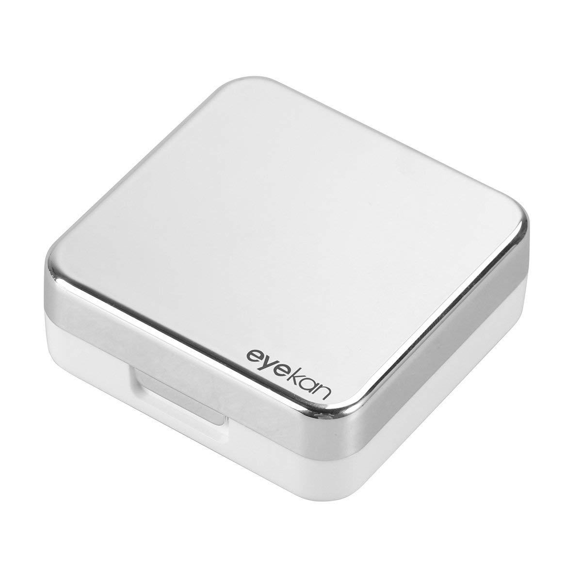 Geekmonkey Geekmonkey Eyekan Travel Contact Lens Case Box with Mirror (Silver)