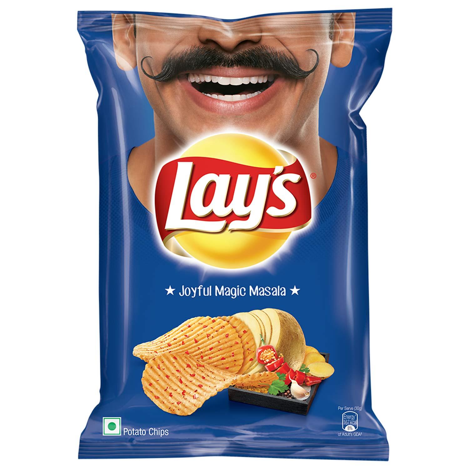 Lay\'s Lay\'s Potato Chips India\'s Magic Masala Party Pack, 167g Pack