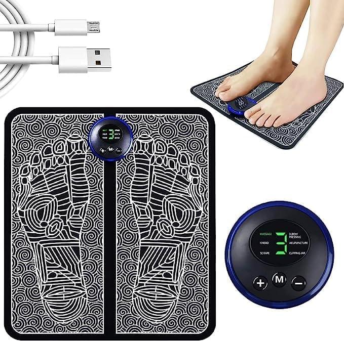 ONESTA Onesta EMS Foot Massager Mat for Neuropathy Foot Massager for Pain Plantar Relief, Improve Circulation, Muscle Relaxation, Portable & Rechargeable Feet Massager Heavy PVC Pad with 8 Modes &19 Levels