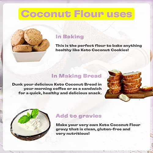 By Nature By Nature Coconut Flour, 500gm | Paleo, Keto Diet | Fiber & Protein Rich | Gluten free flour | Can be used for baking healthy cakes, cookies, bread, and delicious pancakes