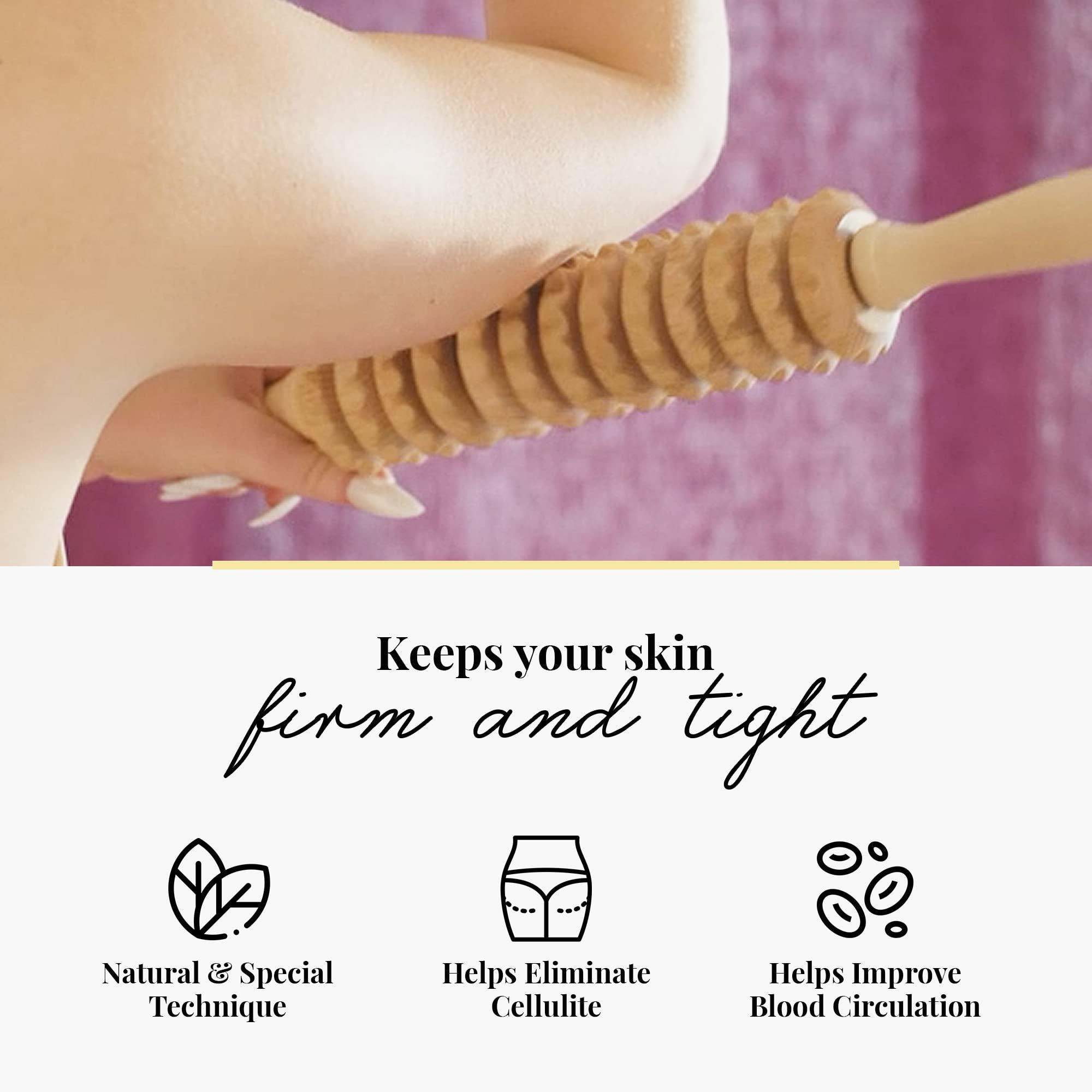 tuuli Tuuli Accessories Anti Cellulite Massage Roller Tool Massager Maderotherapy Wooden 15.7 inches