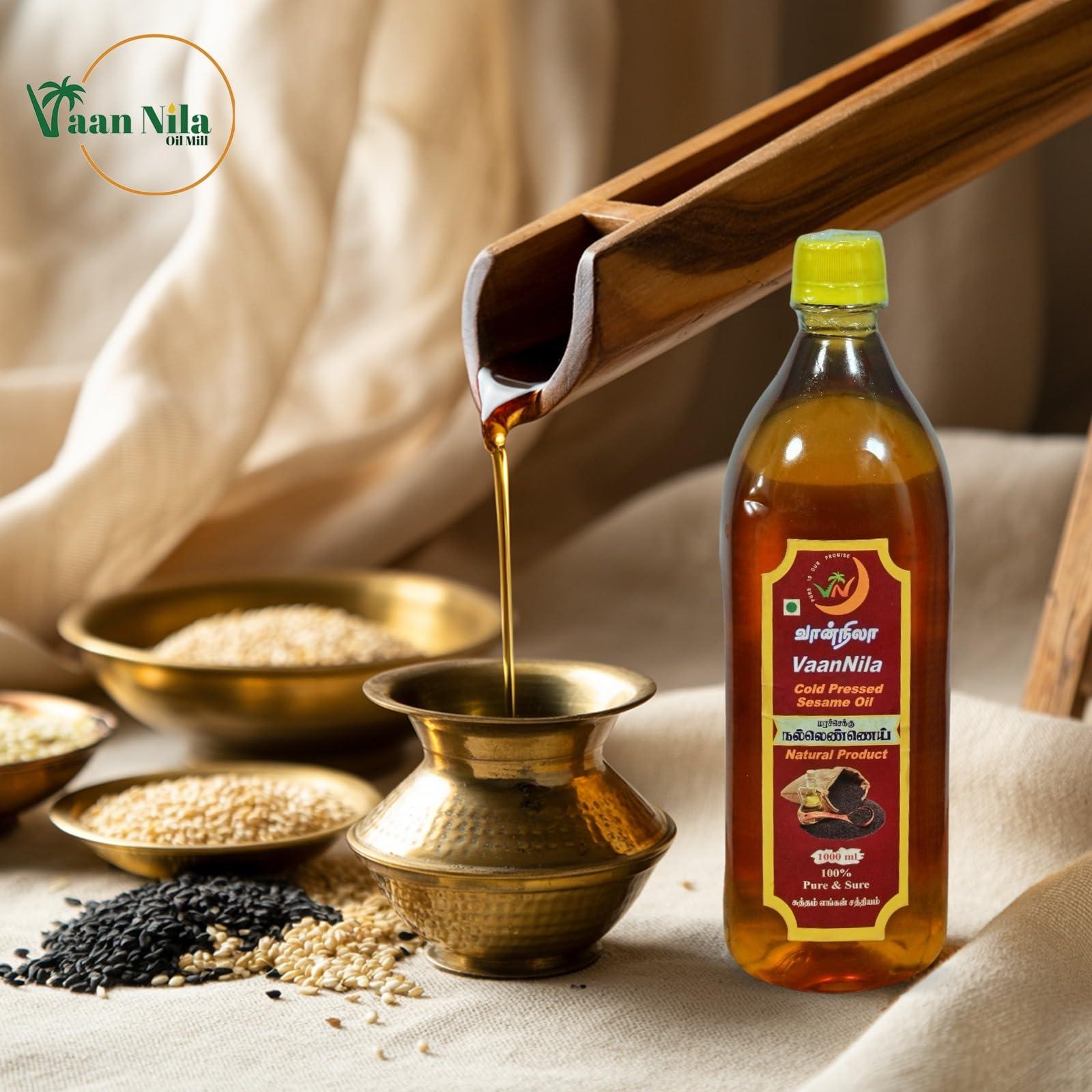 Vaan nila cold-pressed sesame seed oil/Gingelly oil(1000ml)