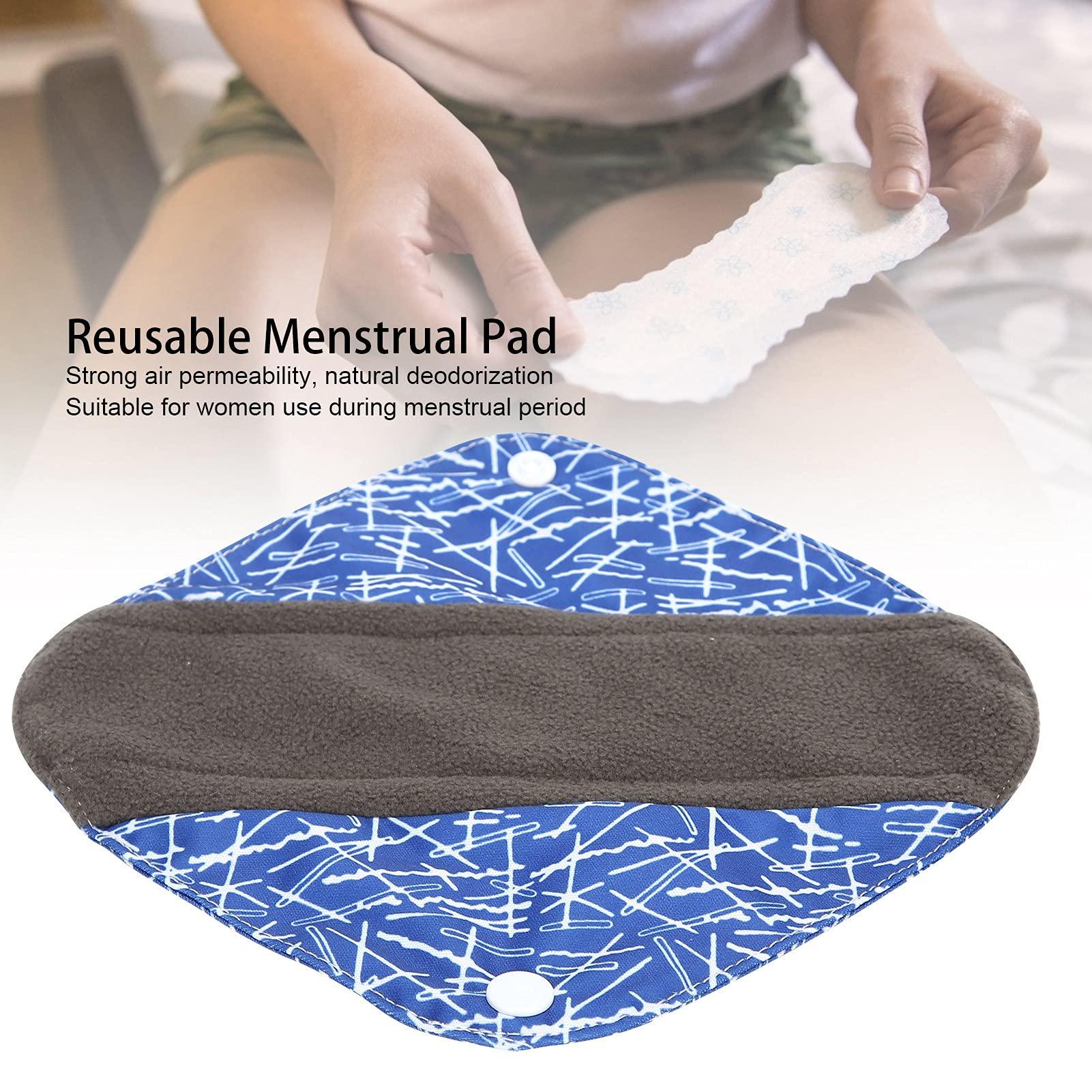 Jingyig Cloth Pad, Bamboo Charcoal Printed Cloth Menstrual Pads for Women for Women's Menstrual Period(L code)