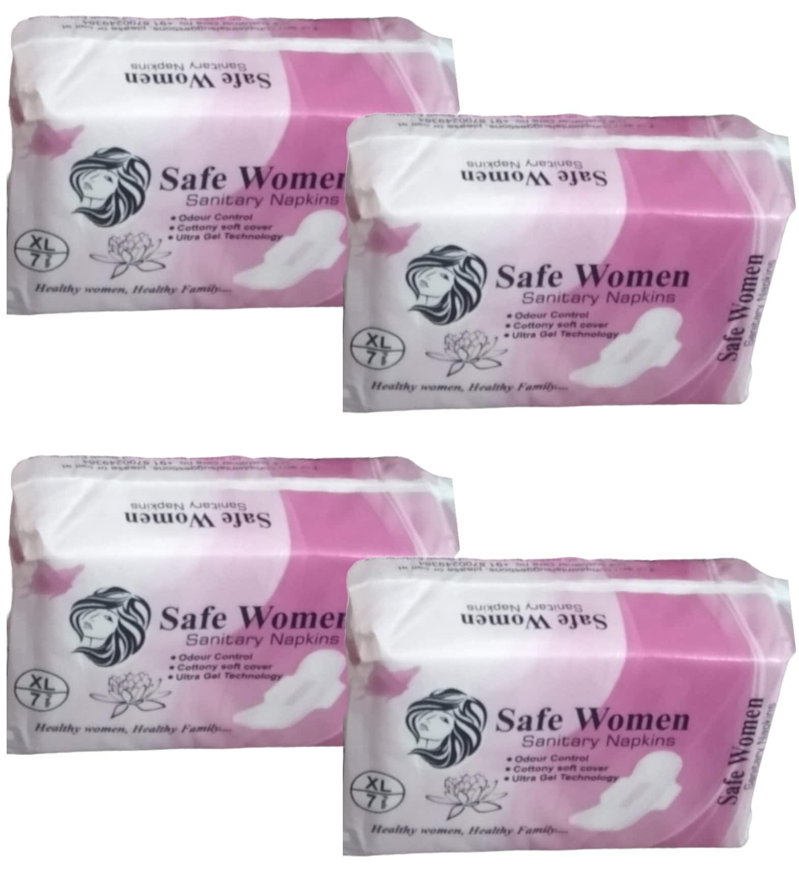 Generic Sanitary Pads XL Size- Combo of 4 Packs- 28 Pads For Women To Stay Free, dry & Extra Secure