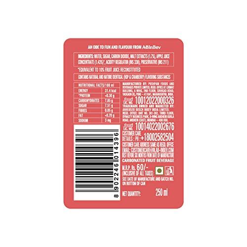 Sante Sante Wild Cranberry Fruit Drink 250ml (Pack of 6)