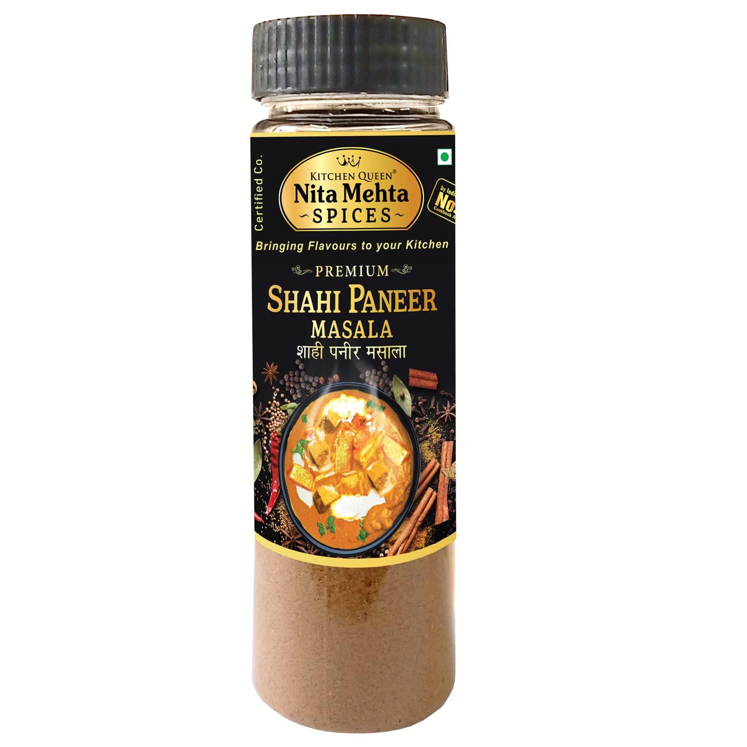 KITCHEN QUEEN NITA MEHTA KITCHEN QUEEN NITA MEHTA Premium Shahi Paneer Masala 90g Each (Pack of 2) = 180g | Make Restaurant Like Shahi Paneer at Home (PREMIUM SHAHI PANEER MASALA, 180g | 2 Pack)