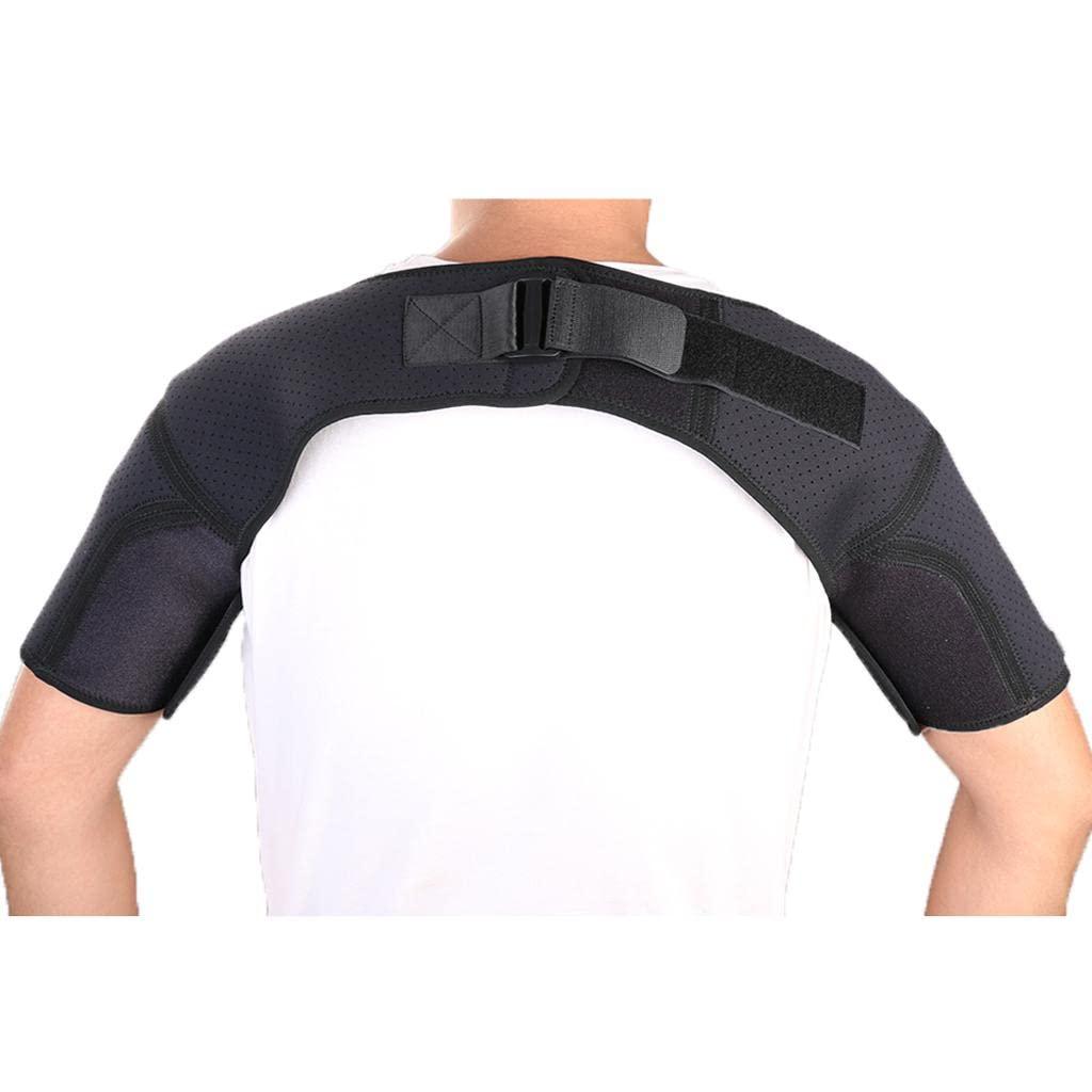 Generic Compression Double Shoulder Support Brace Shoulder Protector for Pain Ease and Injuries Prevention, Breathable