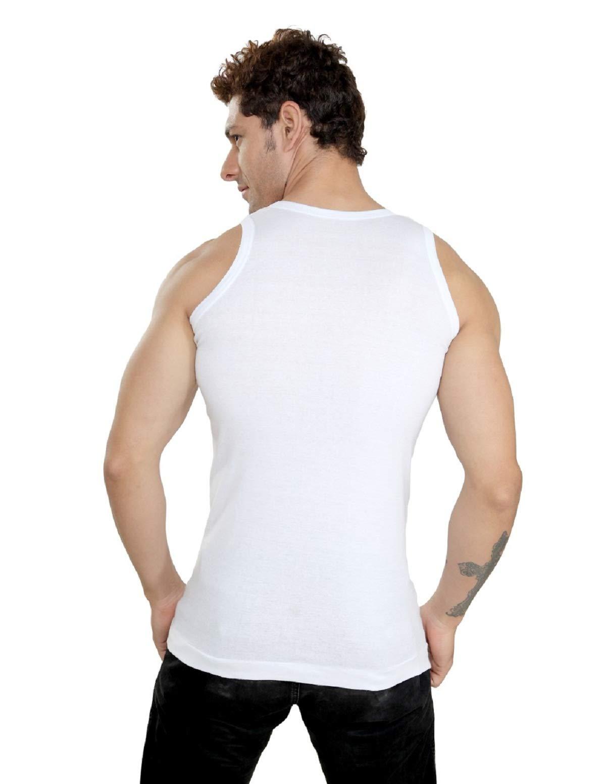 ARIEL ARIEL Hockman Men's 100% Cotton Innerwear Vest 80cm (Modern Classic) White Sleeveless Combo Pack of 3