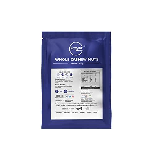 GRANOLA Granola 100% Natural Premium Whole Cashews 400g Value Pack |Whole Crunchy Cashew | Premium Kaju nuts | Nutritious & Delicious | Gluten Free & Plant based Protein