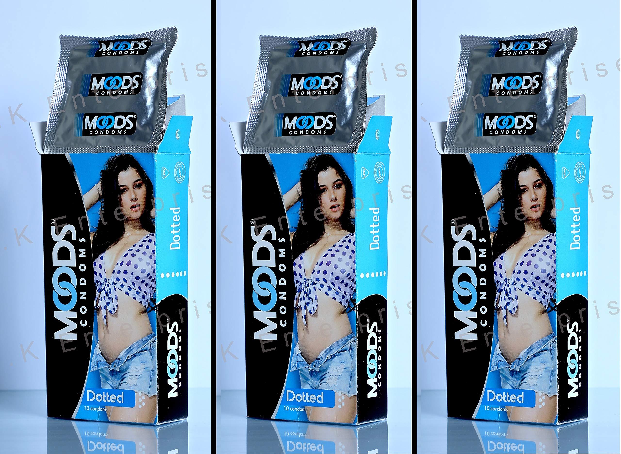 MOODS MOODS Men Condom Dotted Flavours Combo 3-Pack in 30Condom