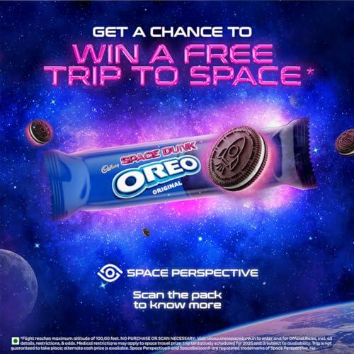 Oreo Oreo Cadbury Chocolate Flavour Cream Sandwich Biscuit, 481.25 Gram , Pack Of 2 X 481.25 Gram Jumbo Pack