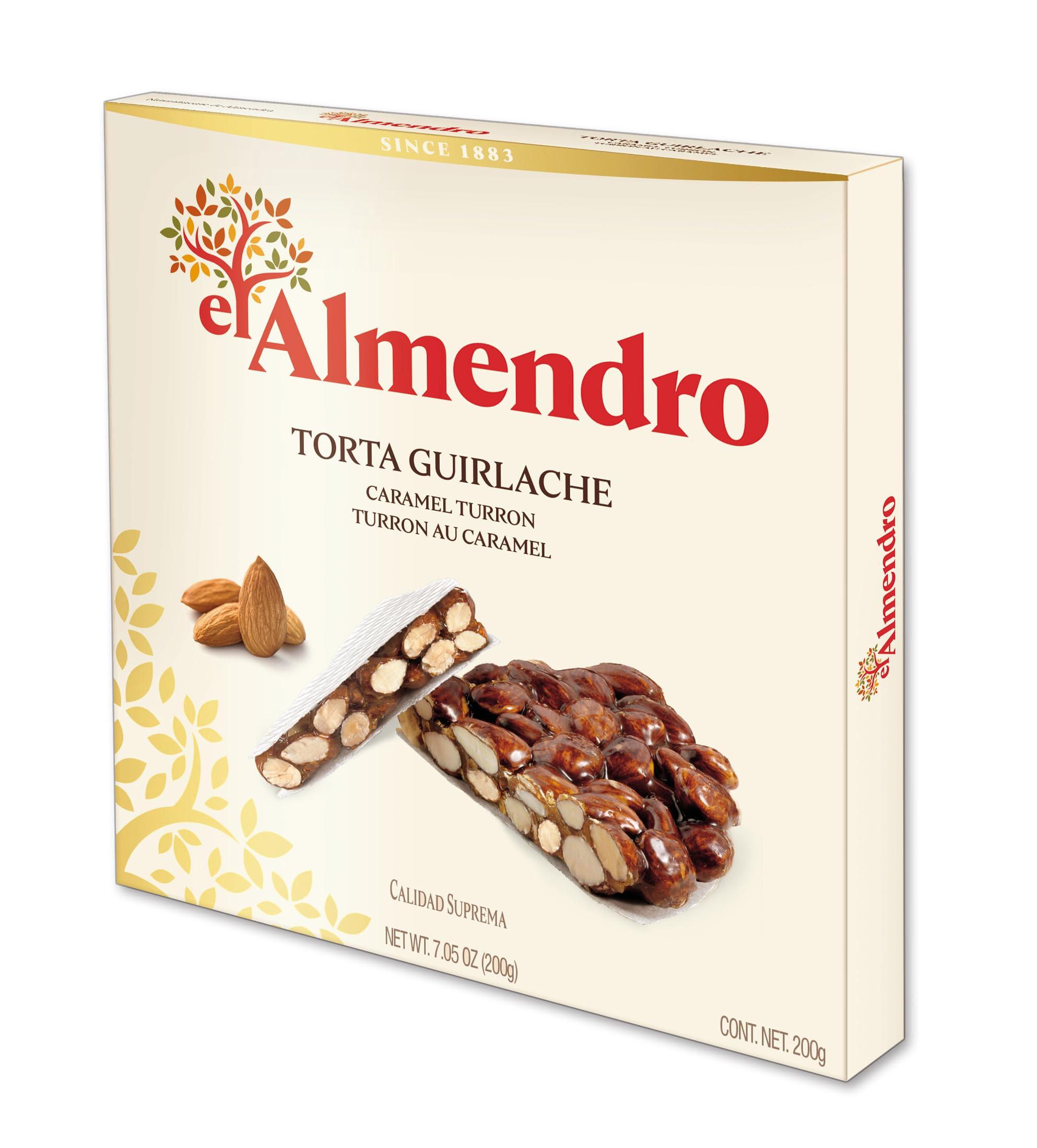 El Almendro El Almendro Round Crunchy Almond Chocolate, Caramel Turron, 200G